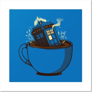 The TARDIS in the Coffee Posters and Art